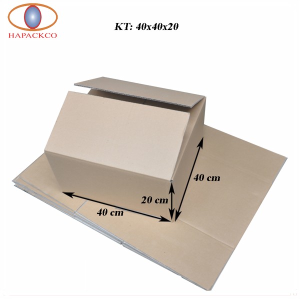 Kích thước thùng carton 3 lớp 40x40x20 cm